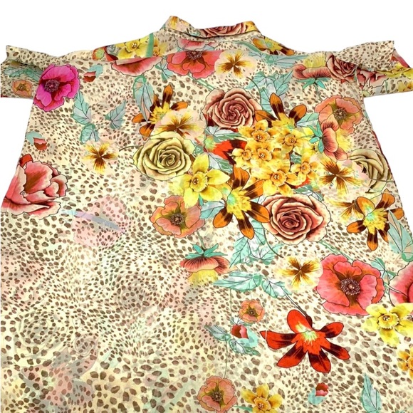 Johnny Was Silk Hera Calia Tunic Size Small - Picture 5 of 14